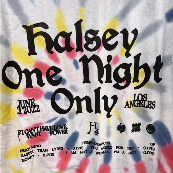 Halsey Red and Blue Tie-Dye Short Sleeve Tee - Picture 5 of 5